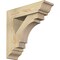 Ekena Millwork Merced Traditional Rough Sawn Bracket w/ Offset Brace, Douglas Fir, 6"W x 20"D x 20"H BKT0604X20X20MRC01RDF - alternate 1